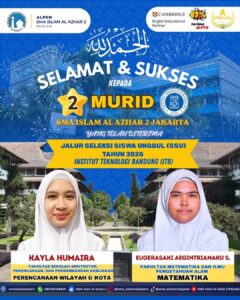 2 Murid SMA Islam Al Azhar 2 Lolos SSU ITB 2026