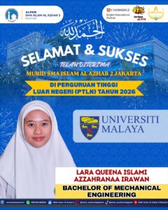 Lara Queena Islami A. I.Program Studi: Bachelor of Mechanical Engineering